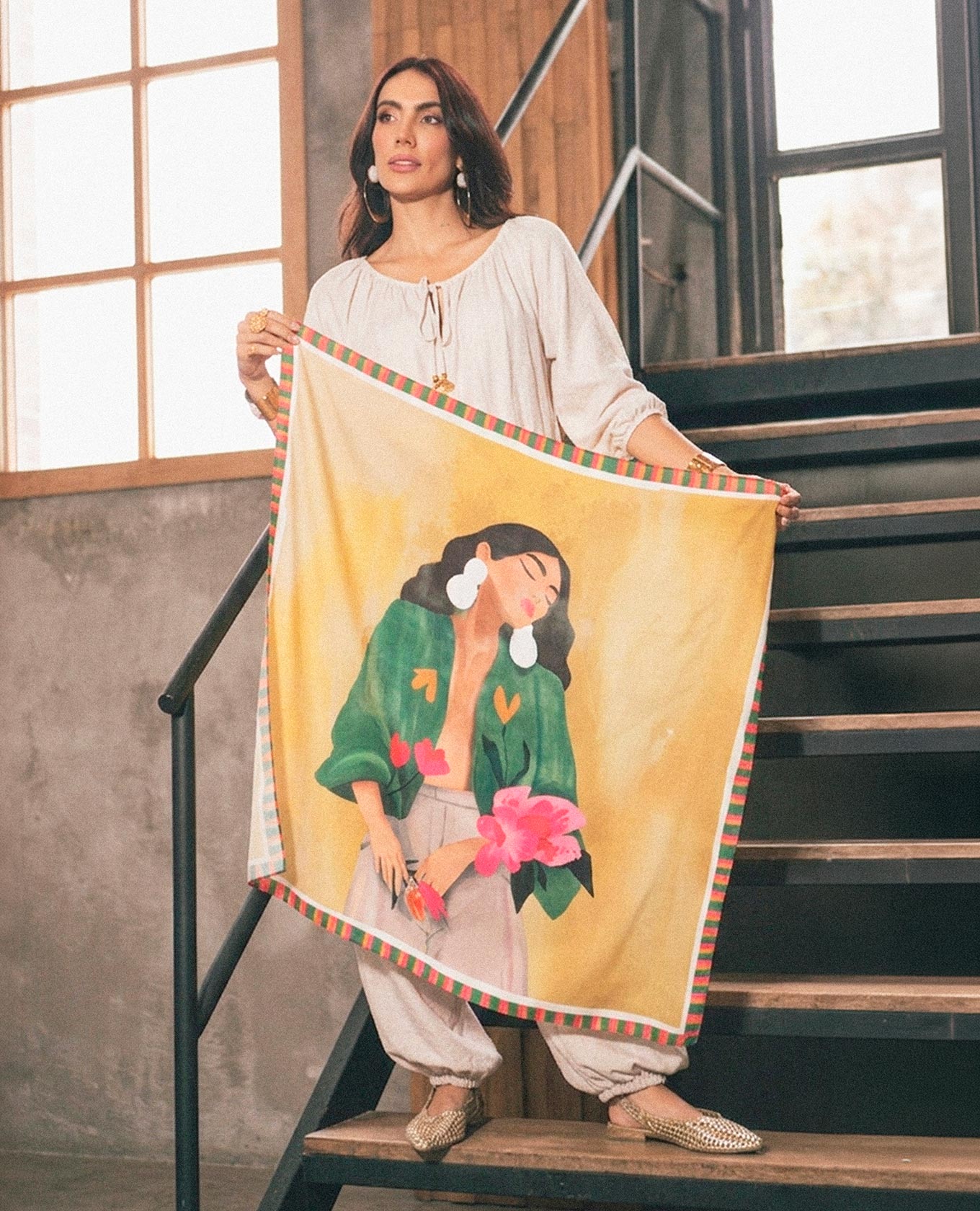 PAÑUELO MULATA 90cms X 90cms | ESTAMPACIÓN EXCLUSIVA ADRISSA Adrissa | Ropa para mujer