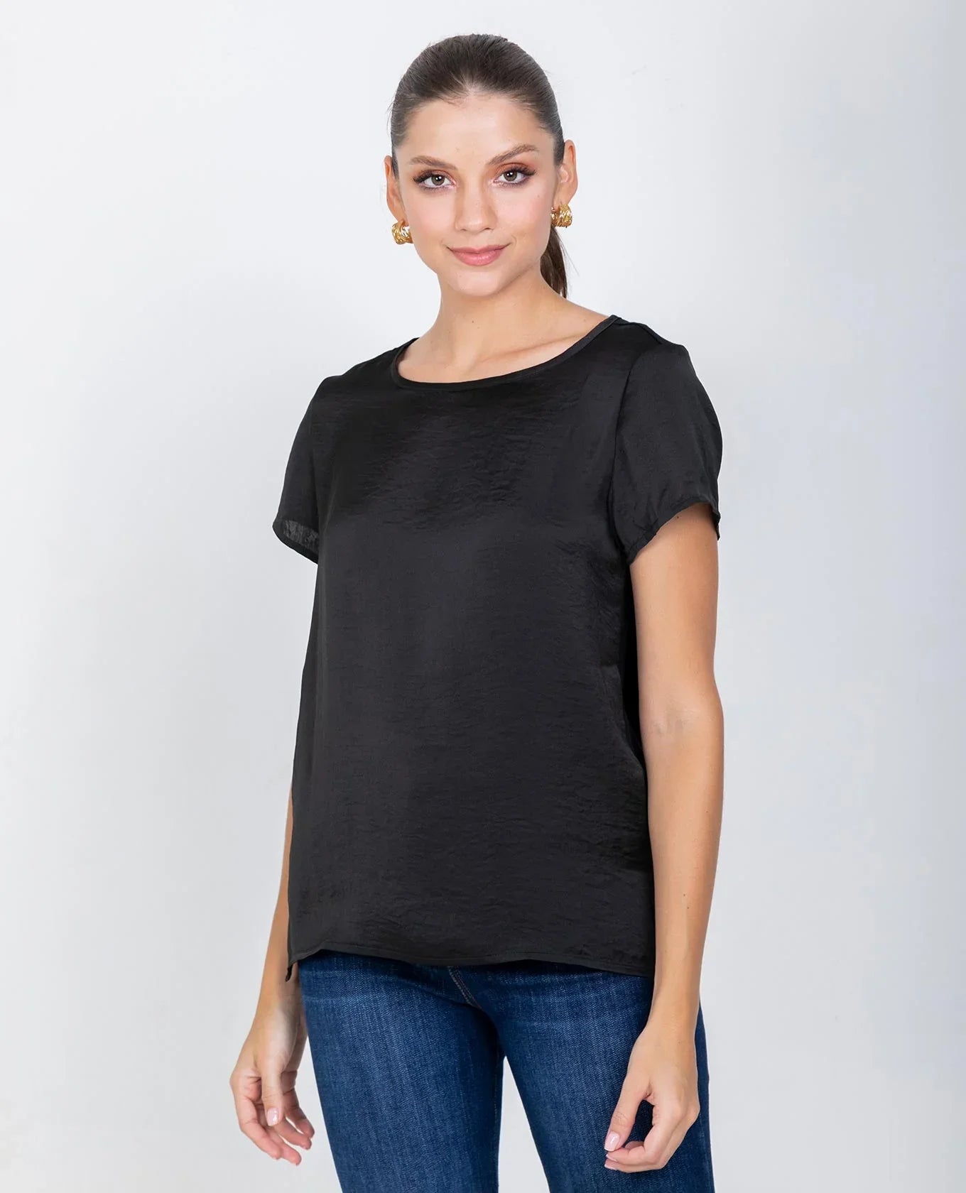 BLUSA ADRISSA BÁSICA JULIANA PARA MUJER NEGRO Adrissa