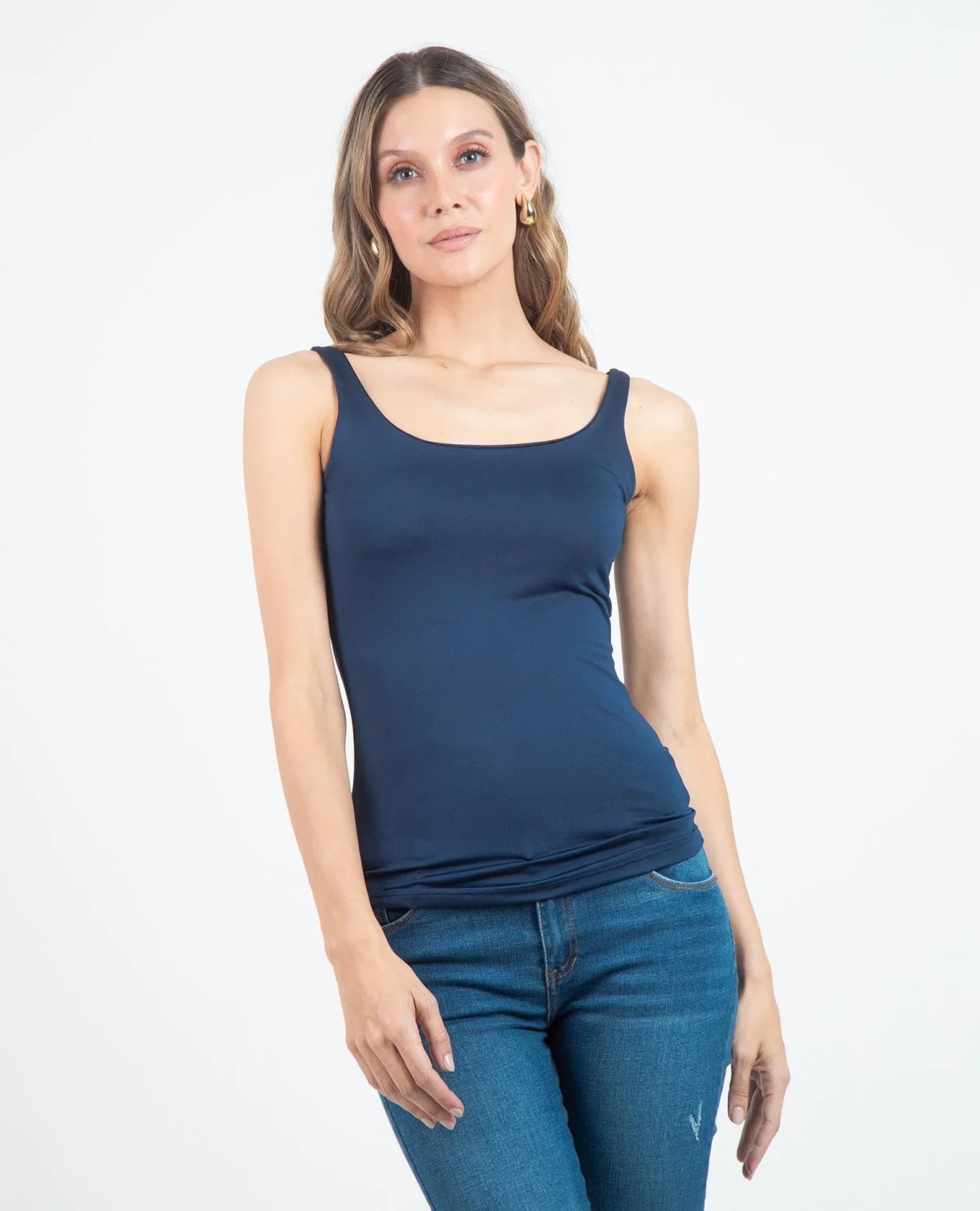 BLUSA ADRISSA BÁSICA JULIA PARA MUJER AZUL OSCURO Adrissa