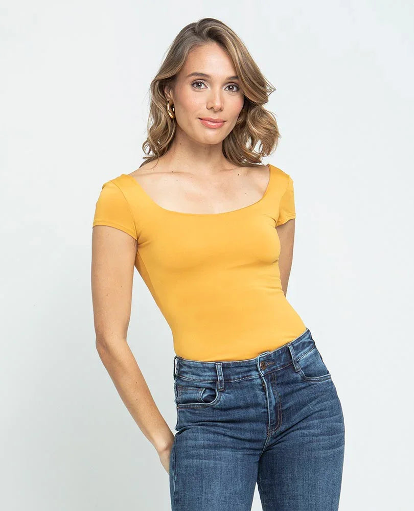 BLUSA ADRISSA BÁSICA REBECA PARA MUJER XS MOSTAZA Adrissa Blusas
