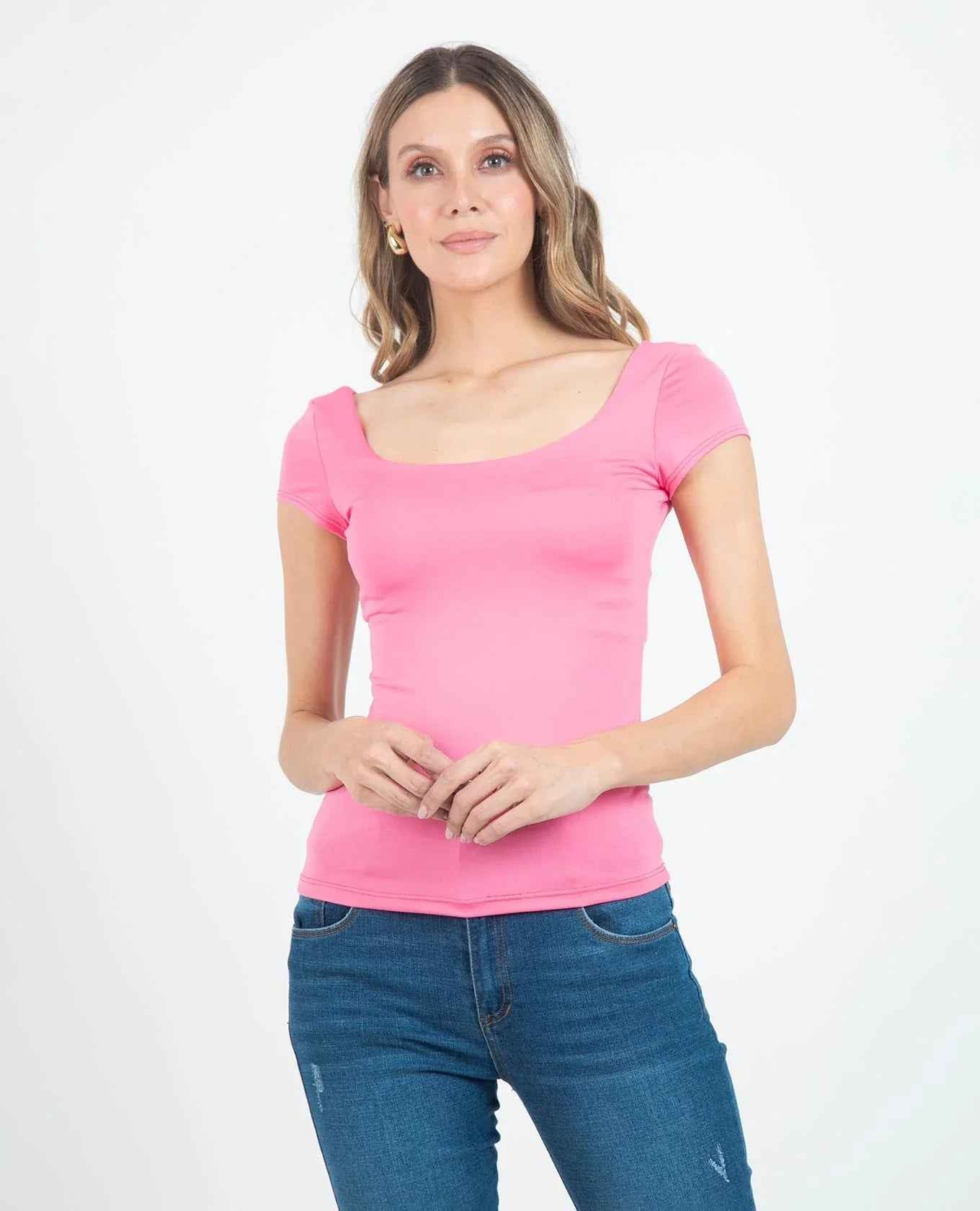 BLUSA ADRISSA BÁSICA REBECA PARA MUJER ROSADO Adrissa Blusas