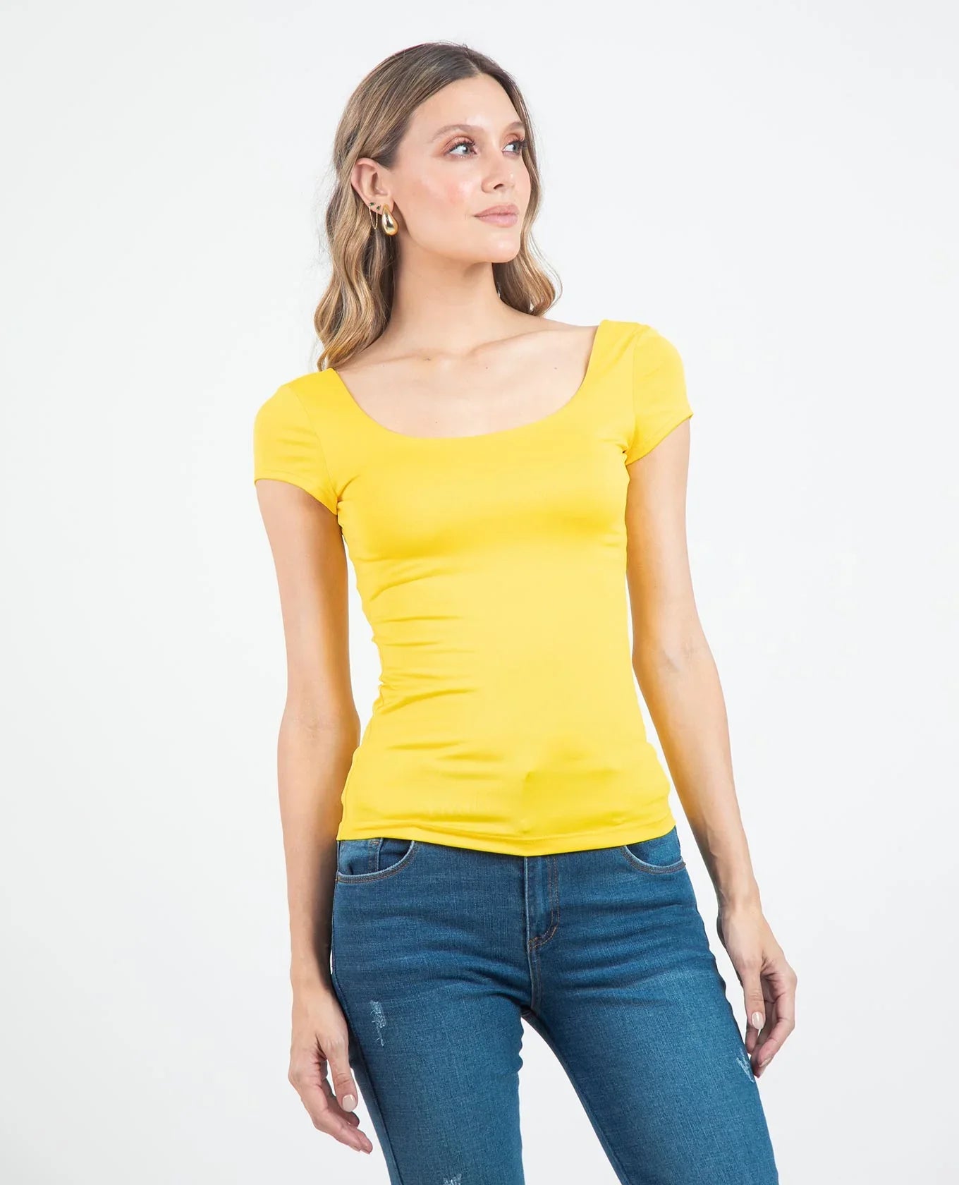 BLUSA ADRISSA BÁSICA REBECA PARA MUJER AMARILLO Adrissa Blusas