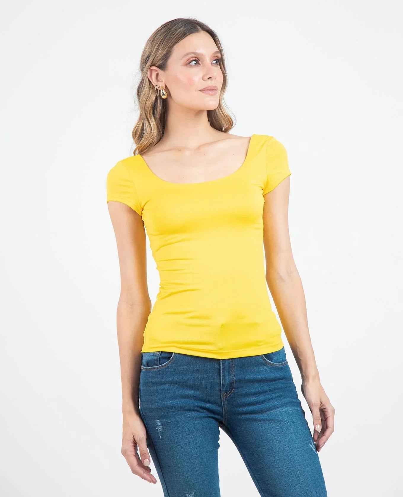 BLUSA ADRISSA BÁSICA REBECA PARA MUJER AMARILLO Adrissa Blusas