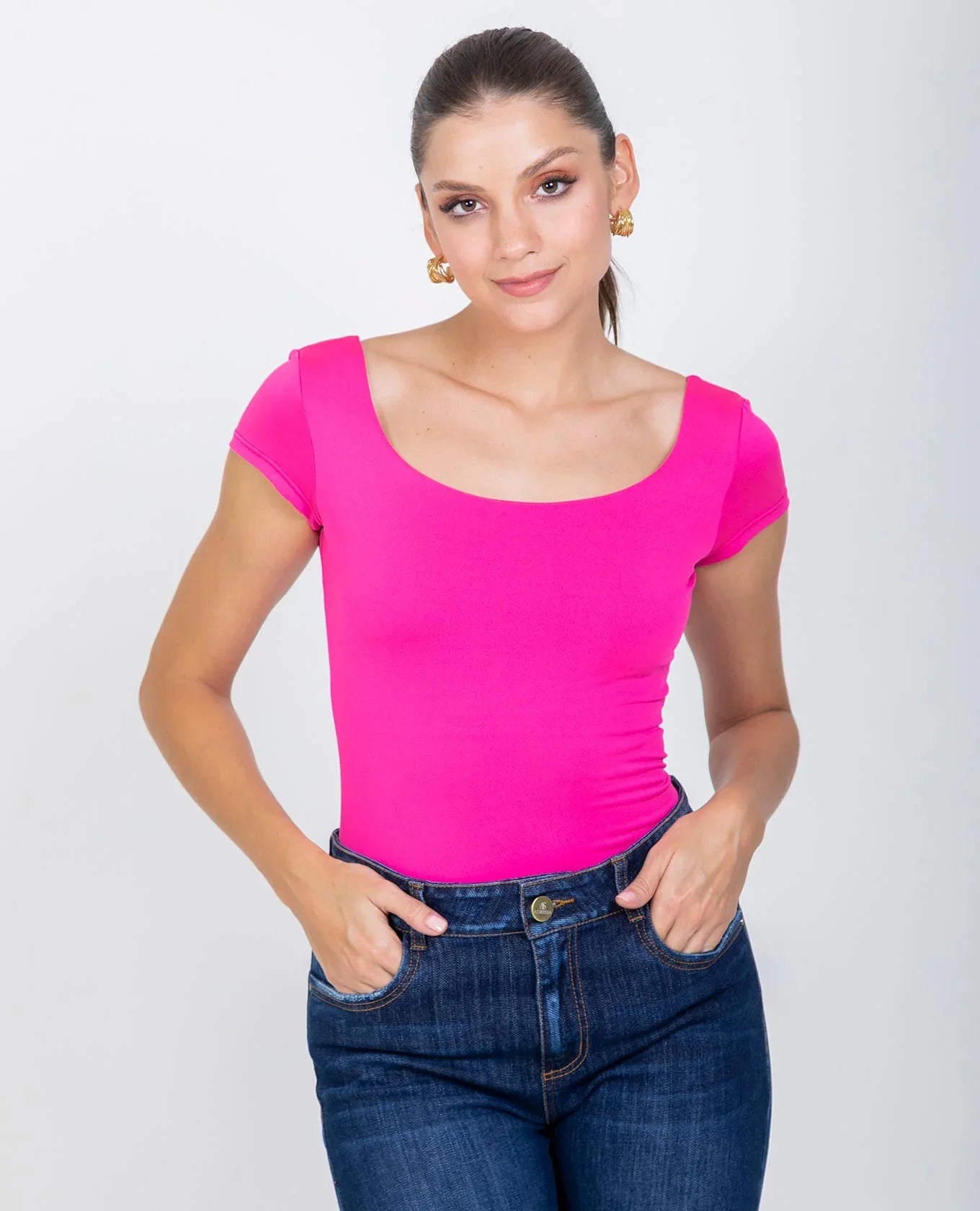 BLUSA ADRISSA BÁSICA REBECA PARA MUJER FUCSIA Adrissa Blusas