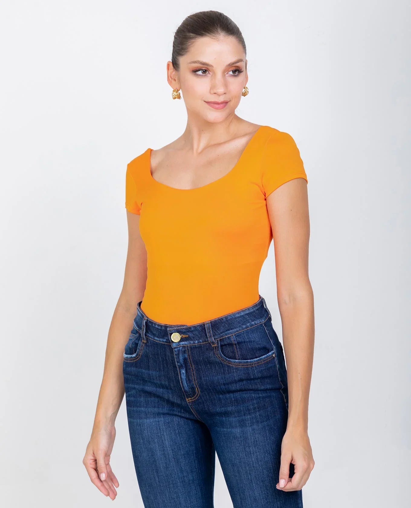 BLUSA ADRISSA BÁSICA REBECA PARA MUJER NARANJA Adrissa Blusas