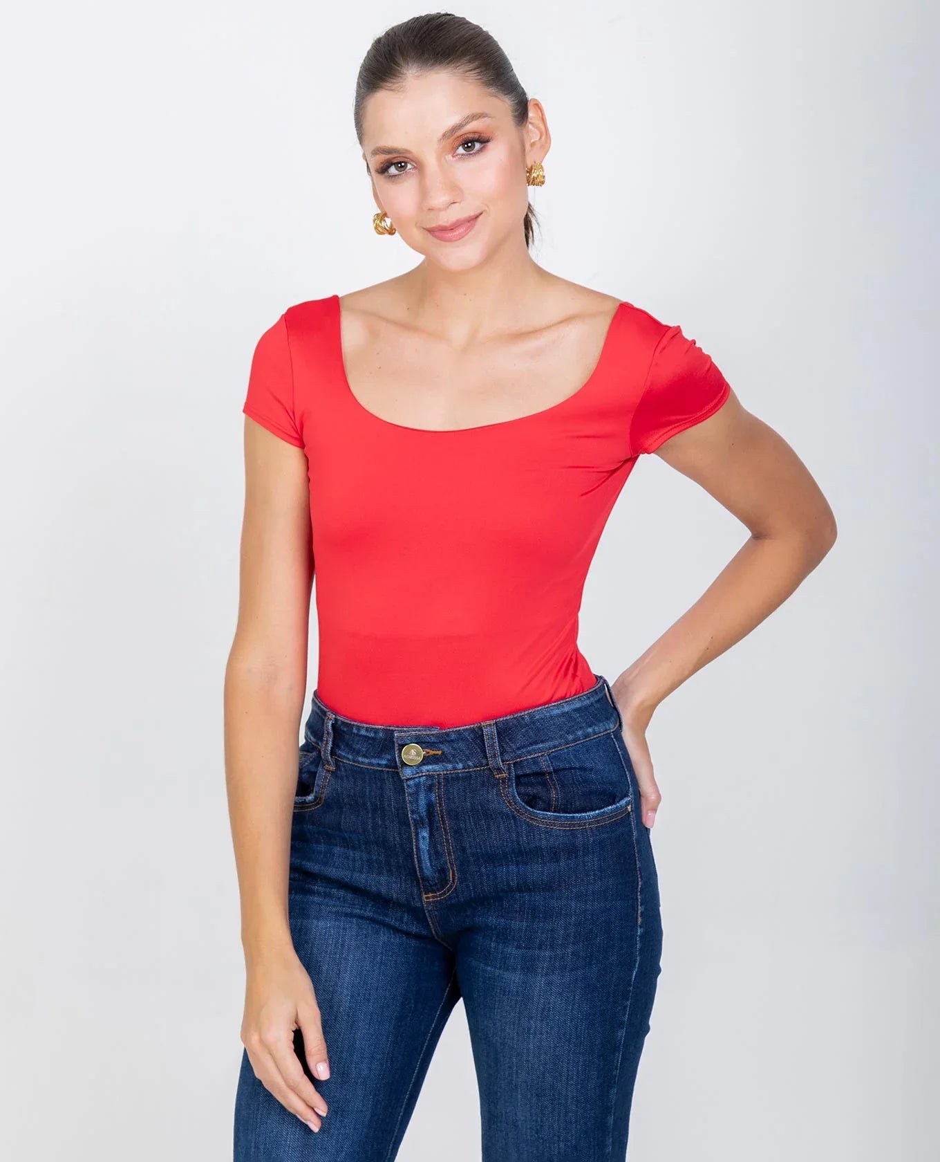 BLUSA ADRISSA BÁSICA REBECA PARA MUJER ROJO Adrissa Blusas