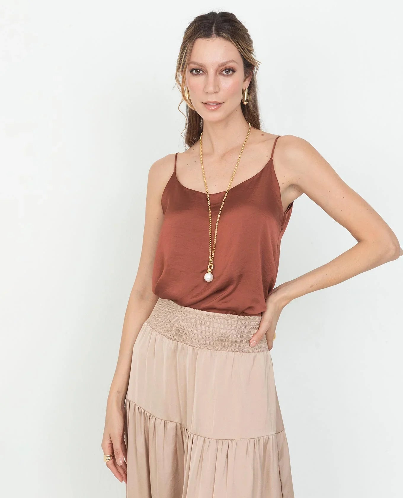 BLUSA BÁSICA OLIVIA DE TIRAS PARA MUJER Adrissa