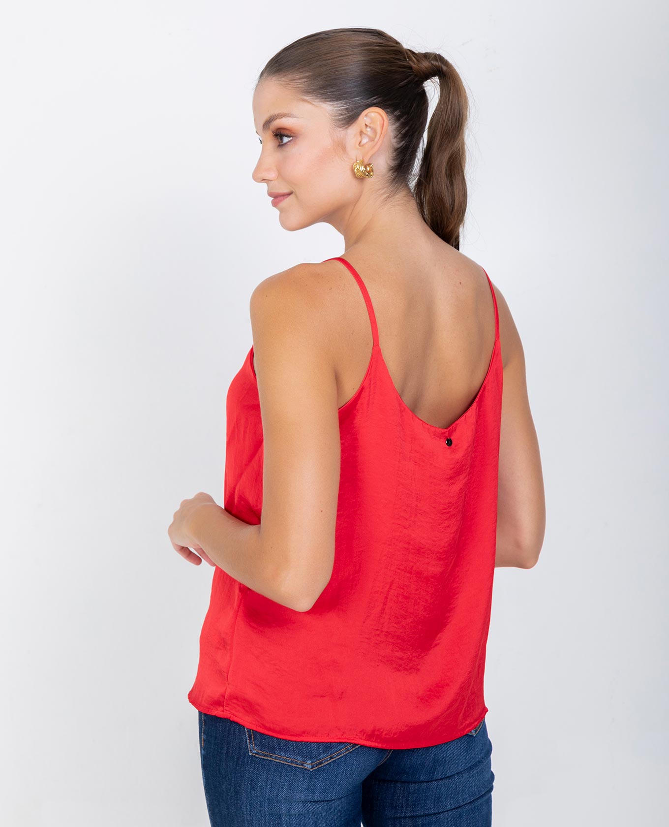 BLUSA BÁSICA OLIVIA DE TIRAS PARA MUJER Adrissa