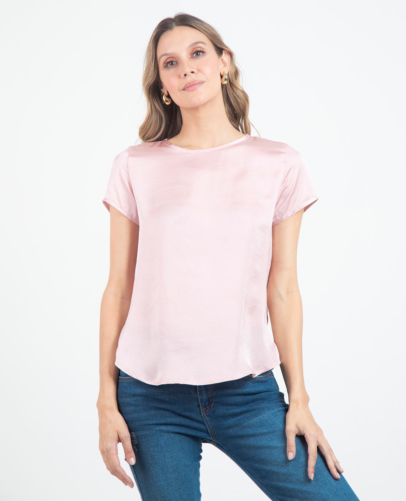 BLUSA ADRISSA BÁSICA MARÍA PARA MUJER XS PALO DE ROSA Adrissa