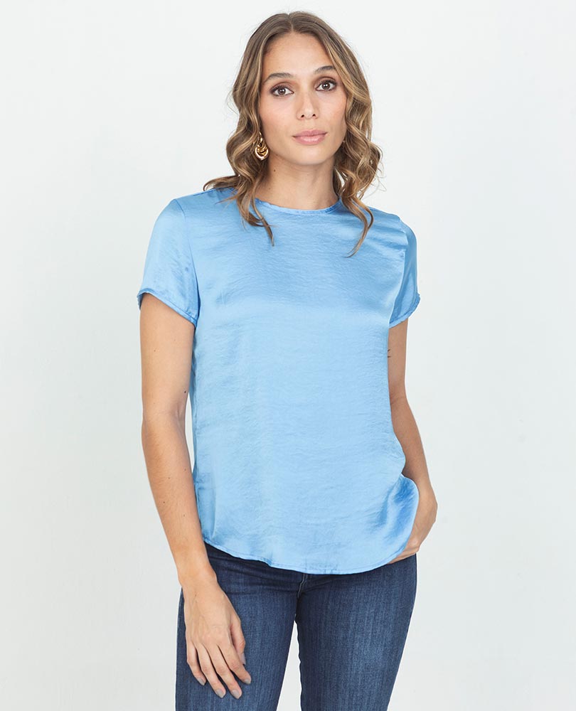BLUSA ADRISSA BÁSICA MARÍA PARA MUJER AZUL MEDITERRANEO Adrissa