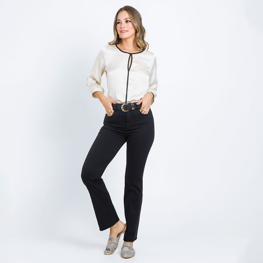 BLUSA MANGA 3/4 PARA MUJER EN TELA SATINADA Adrissa