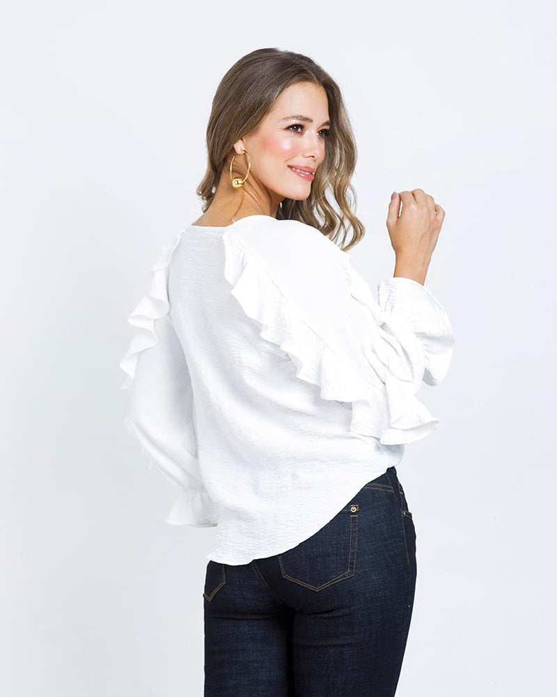 BLUSA MANGA 3/4 PARA MUJER ESCOTE V Adrissa