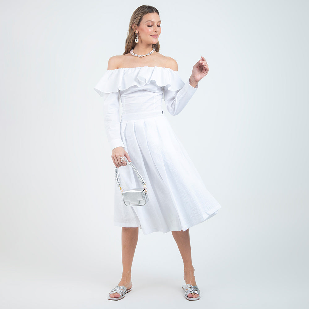 FALDA BLANCA PARA MUJER EN TABLAS Adrissa