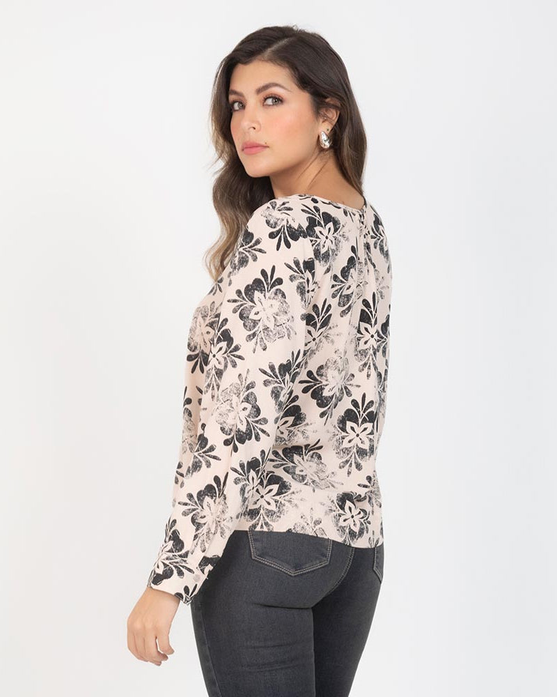 BLUSA ESTAMPADA PARA MUJER MANGA LARGA Adrissa