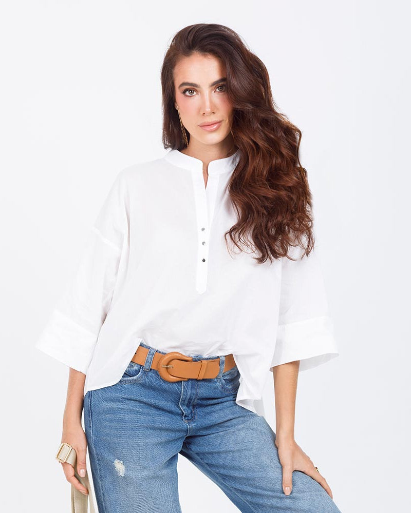 CAMISA CUELLO NERÚ PARA MUJER Adrissa