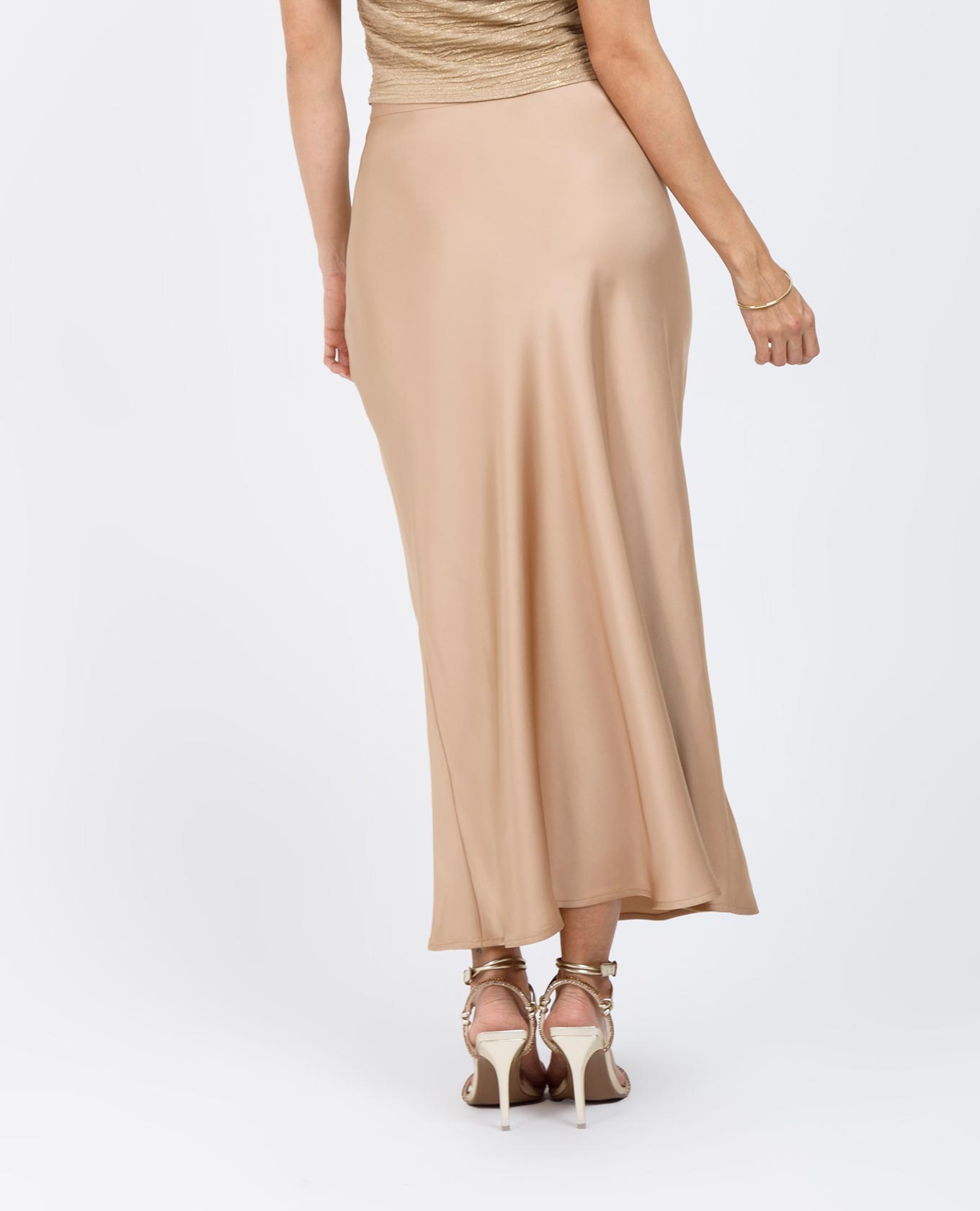 FALDA LARGA PARA MUJER EN TELA SATINADA Adrissa