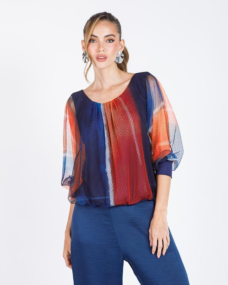 BLUSA ESTAMPADA PARA MUJER MANGA 3/4 Adrissa