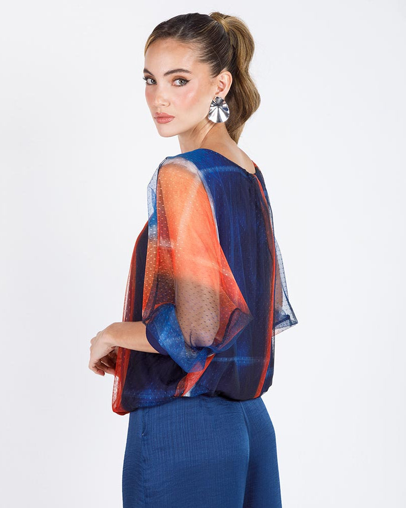 BLUSA ESTAMPADA PARA MUJER MANGA 3/4 Adrissa