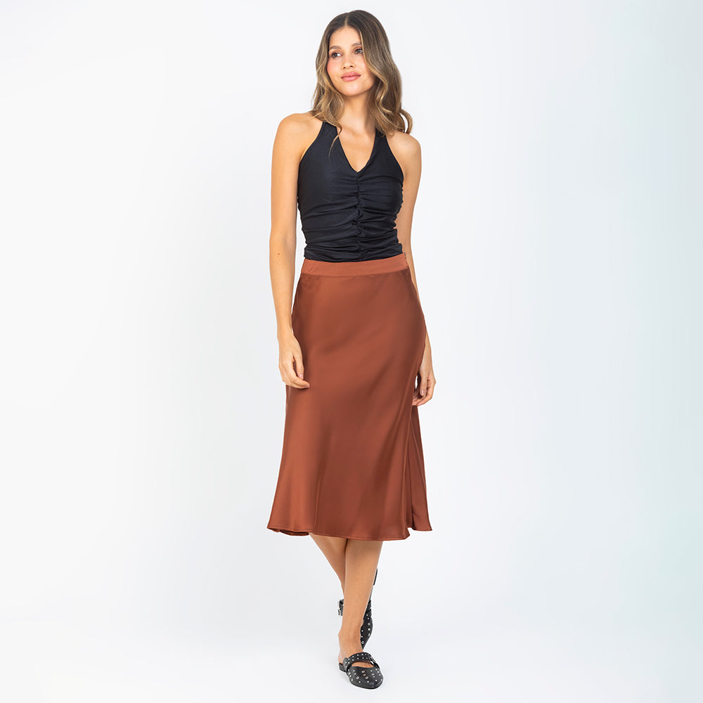 BLUSA CON RECOGIDO PARA MUJER ESCOTE V Adrissa