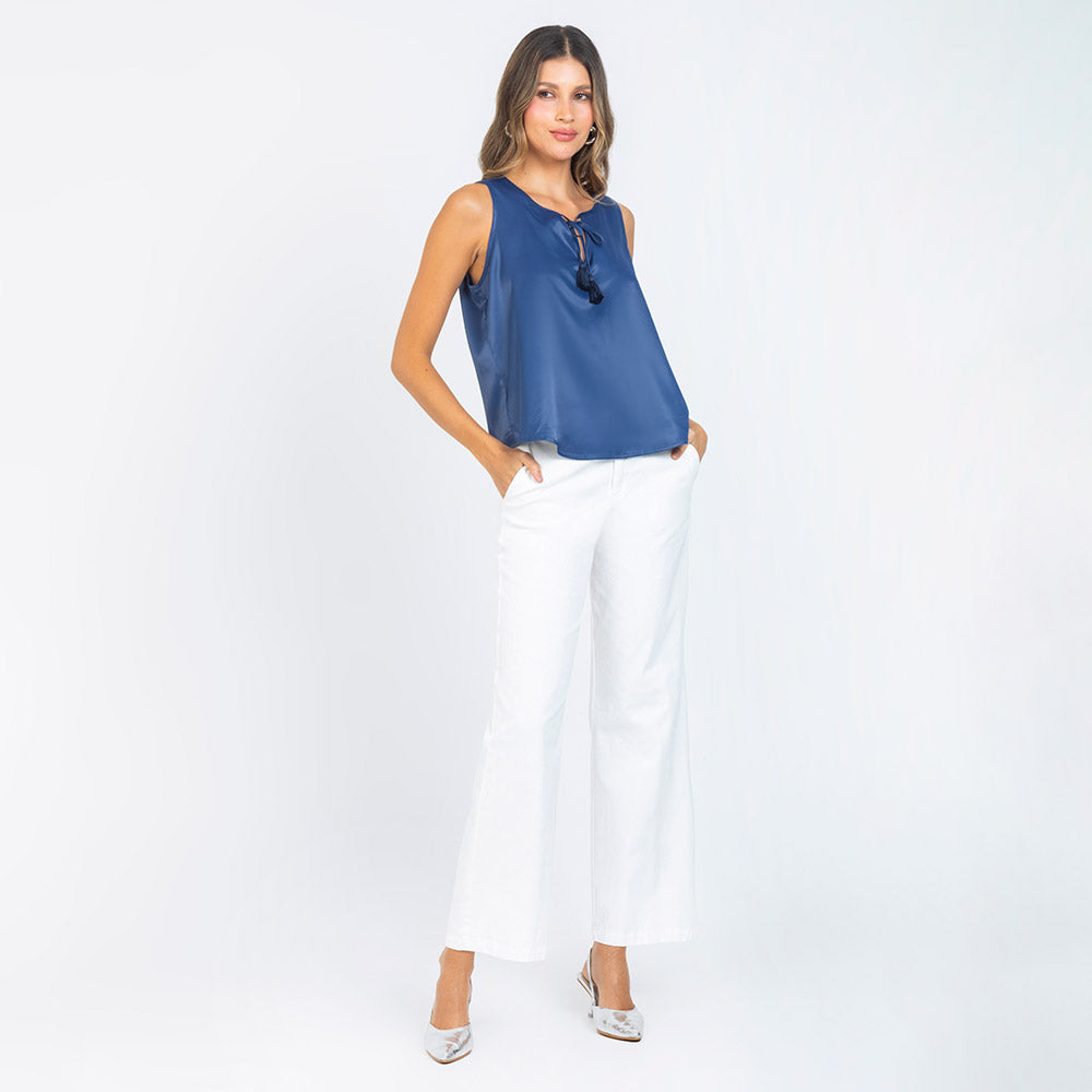 BLUSA SATINADA PARA MUJER MANGA SISA Adrissa