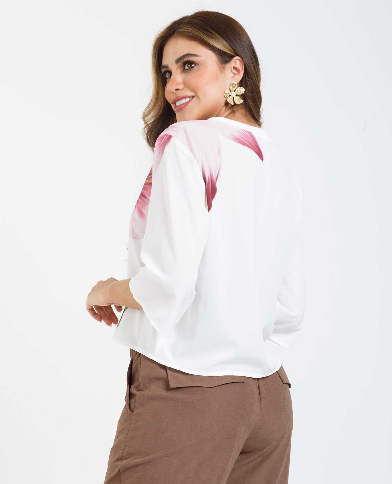 BLUSA MANGA CORTA ESTAMPADO EXCLUSIVO Adrissa