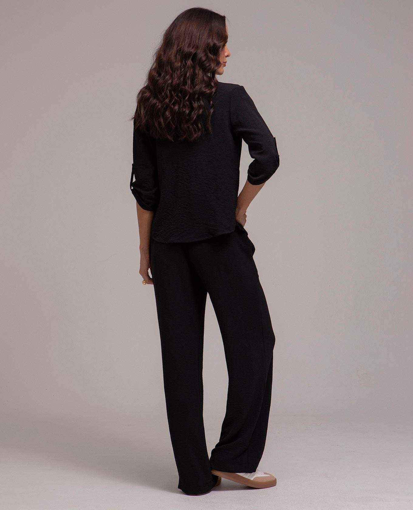PANTALÓN BÁSICO ALMA CON ELÁSTICO EN CINTURA Adrissa Pantalones