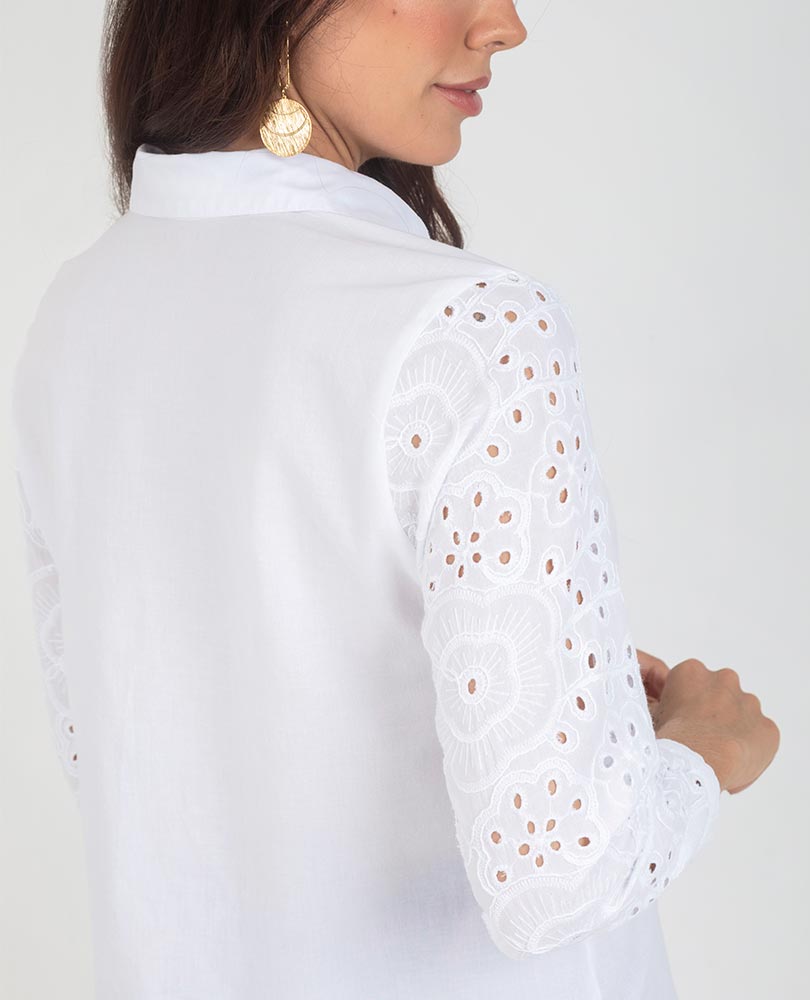 CAMISA OJALILLO PARA MUJER EN ALGODÓN Adrissa