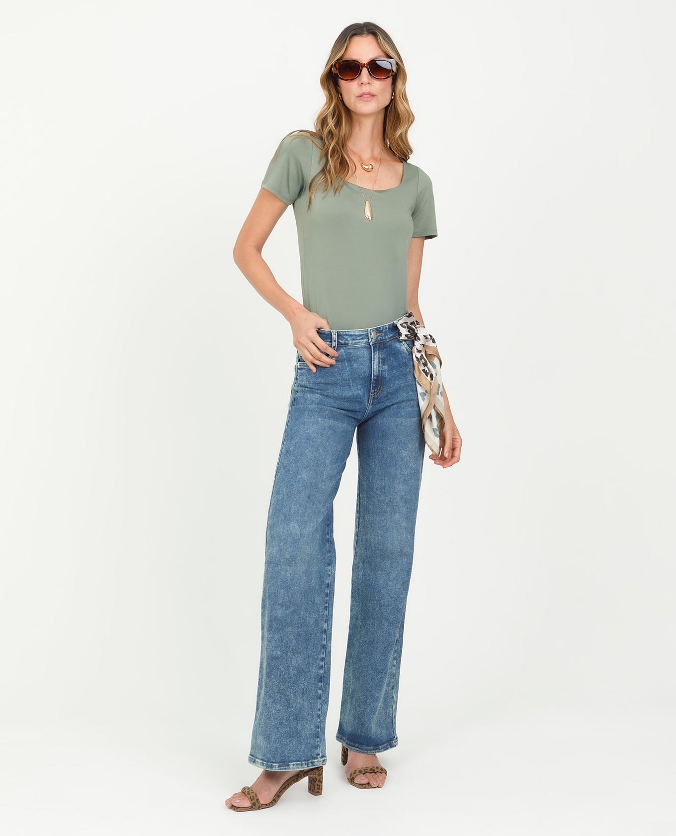 JEAN WIDE LEG PARA MUJER CON PROCESO CINCO BOLSILLOS Adrissa | Ropa para mujer Jeans