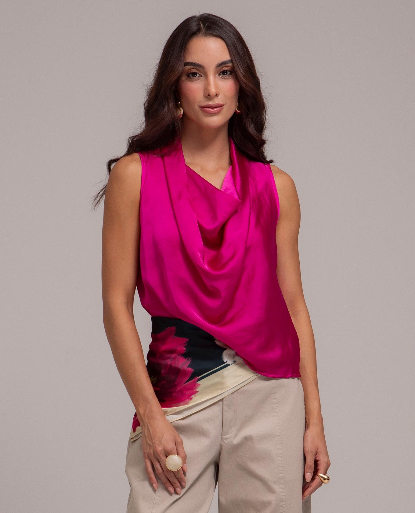 BLUSA BÁSICA MARCELA FUCSIA Adrissa Blusas