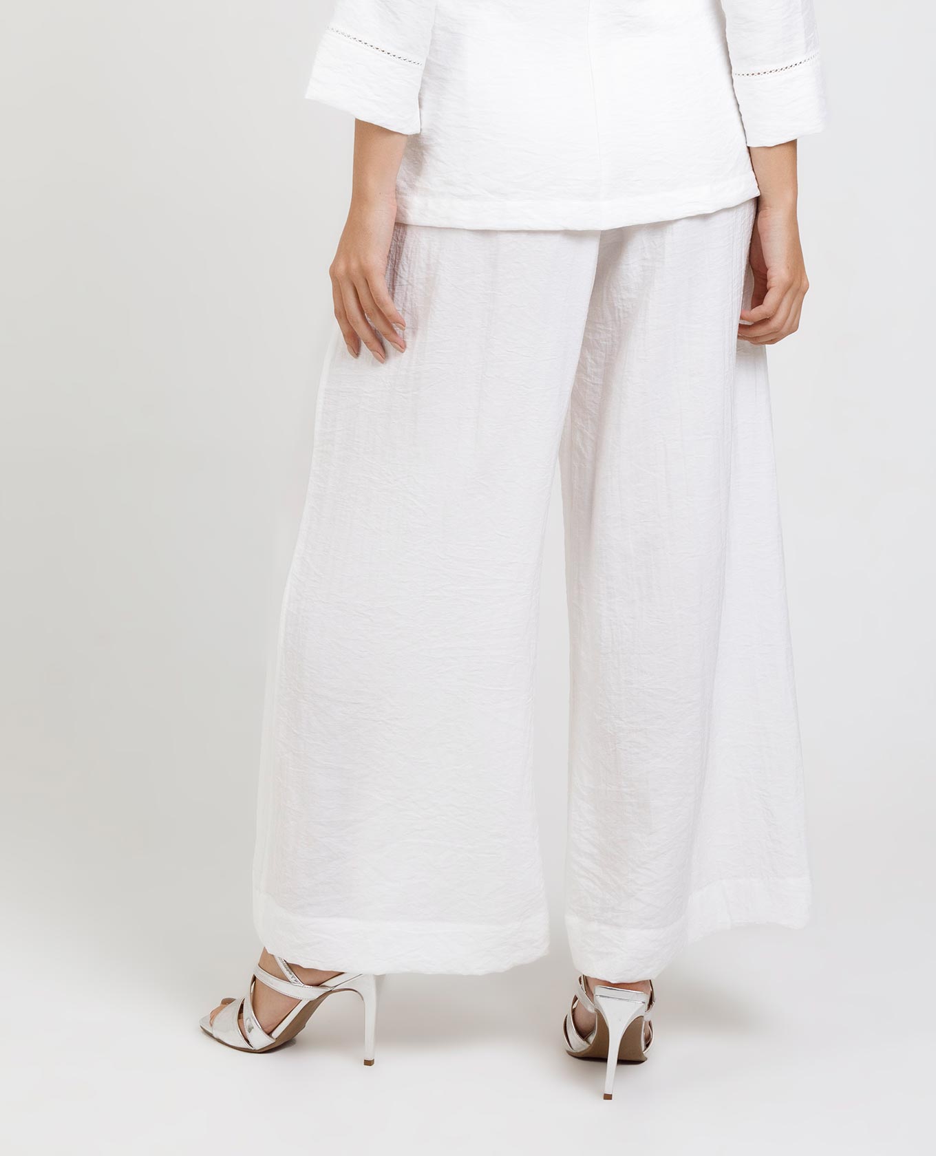 PANTALÓN PARA MUJER SILUETA WIDE LEG CON ELÁSTICO EN CINTURA Adrissa | Ropa para mujer