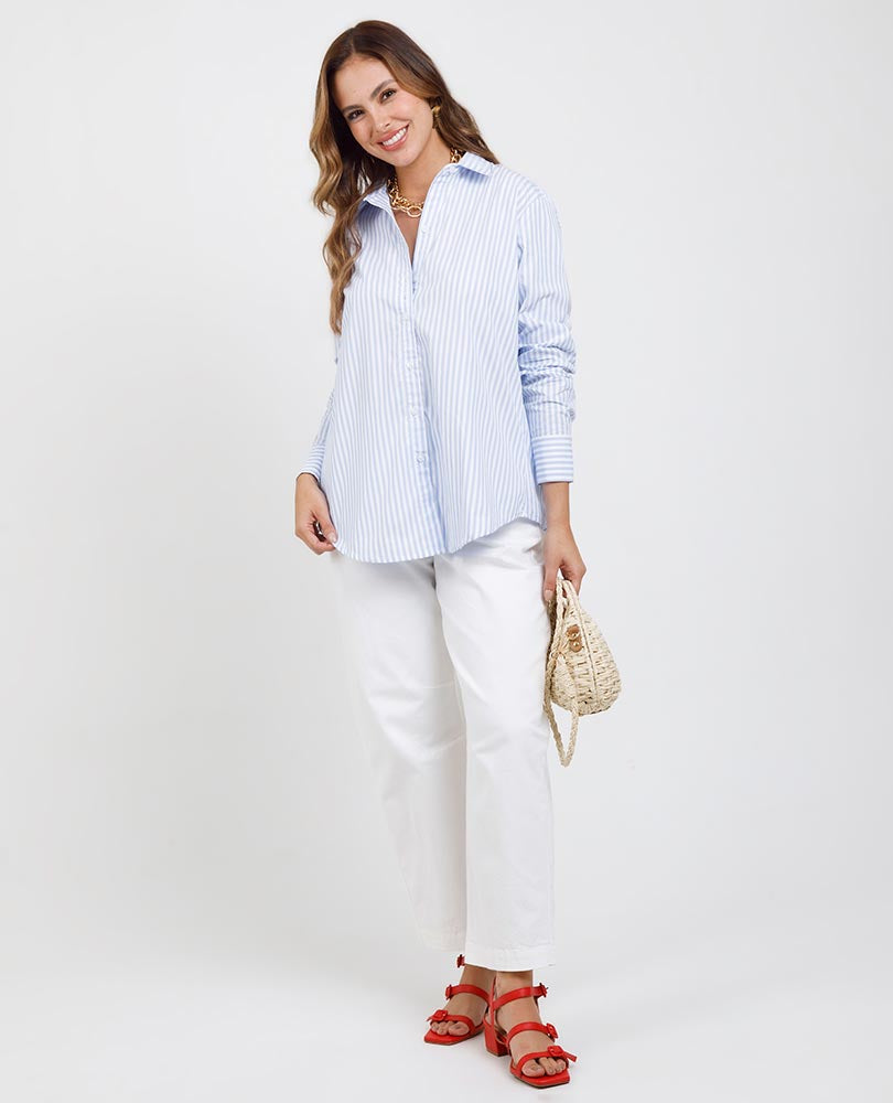 CAMISA AZUL CLARO PARA MUJER ESTAMPADO Adrissa