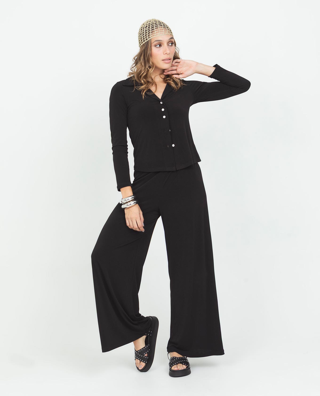 CAMISA EN TEJIDO PUNTO PARA MUJER MANGA LARGA Adrissa