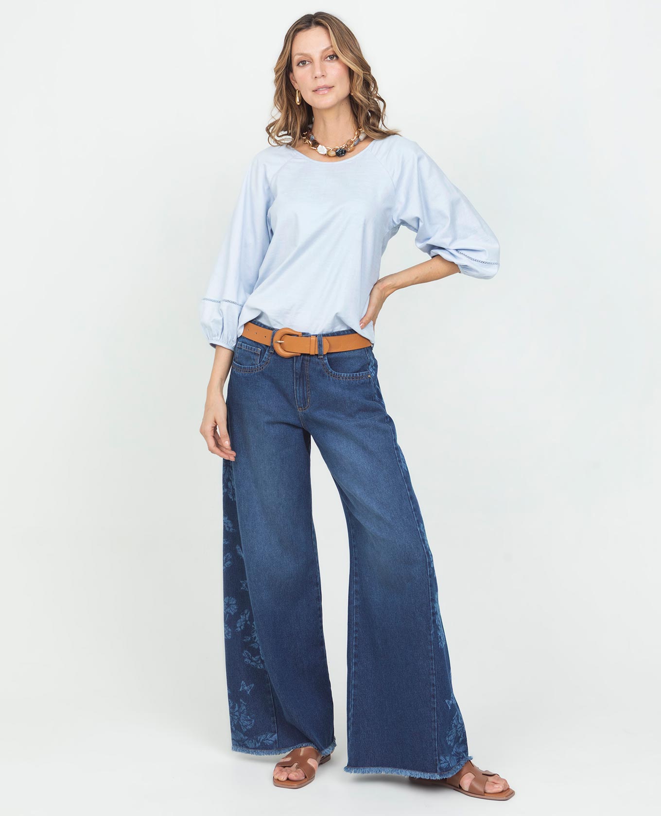 BLUSA MANGA 3/4 PARA MUJER MANGA RANGLAN CON PUNTADA ARTESANAL ESCOTE RECOGIDO Adrissa Blusas