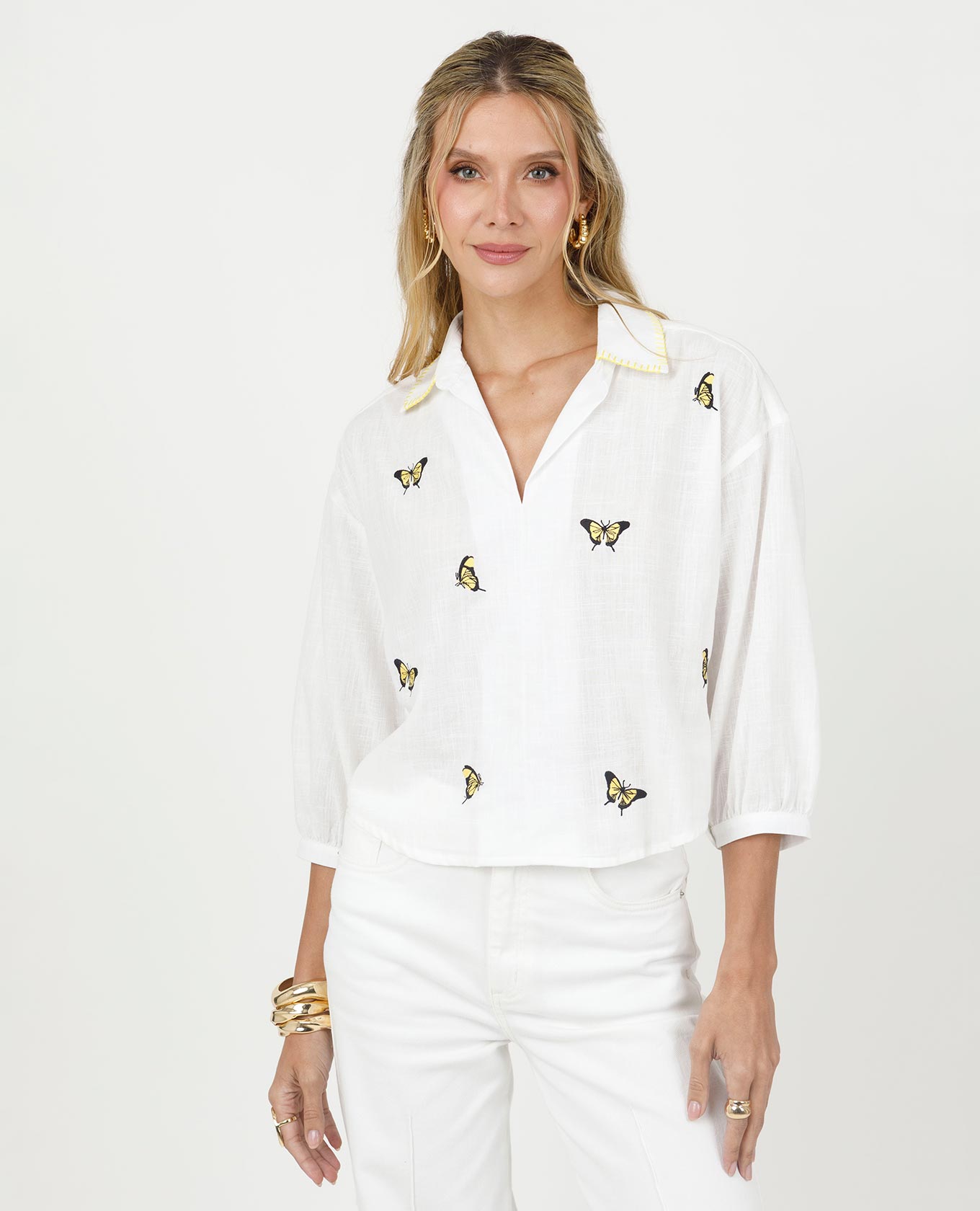 BLUSA PARA MUJER BORDADOS COLOMBIA MÁGICA TELA CON EFECTO LINO Adrissa | Ropa para mujer Blusas