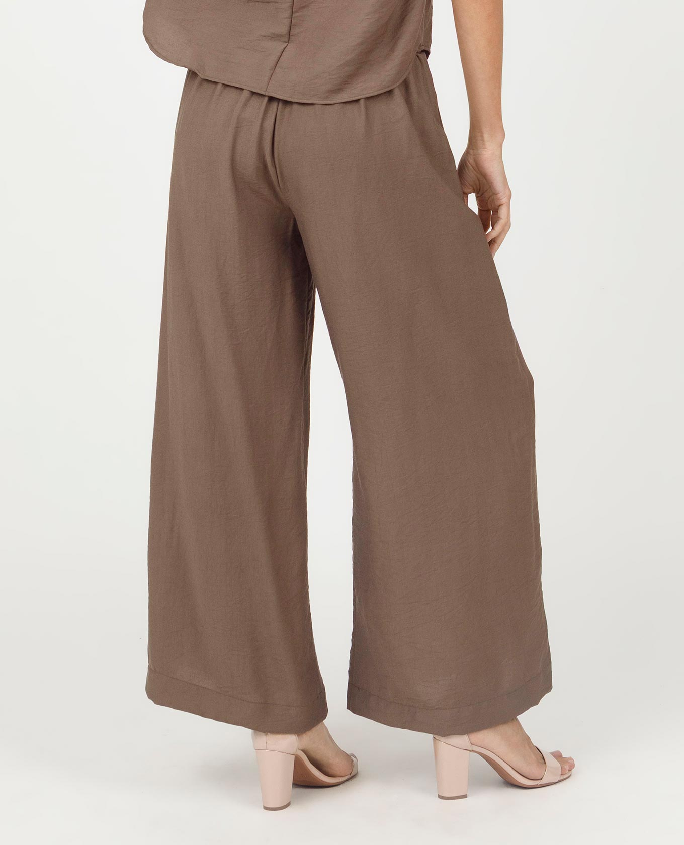 PANTALÓN WIDE LEG PARA MUJER CON ELÁSTICO EN CINTURA Adrissa | Ropa para mujer Pantalones