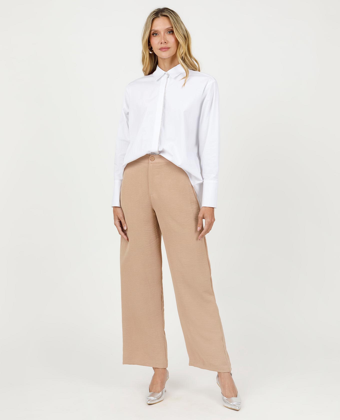 PANTALÓN PARA MUJER SILUETA RECTA CAMEL Adrissa