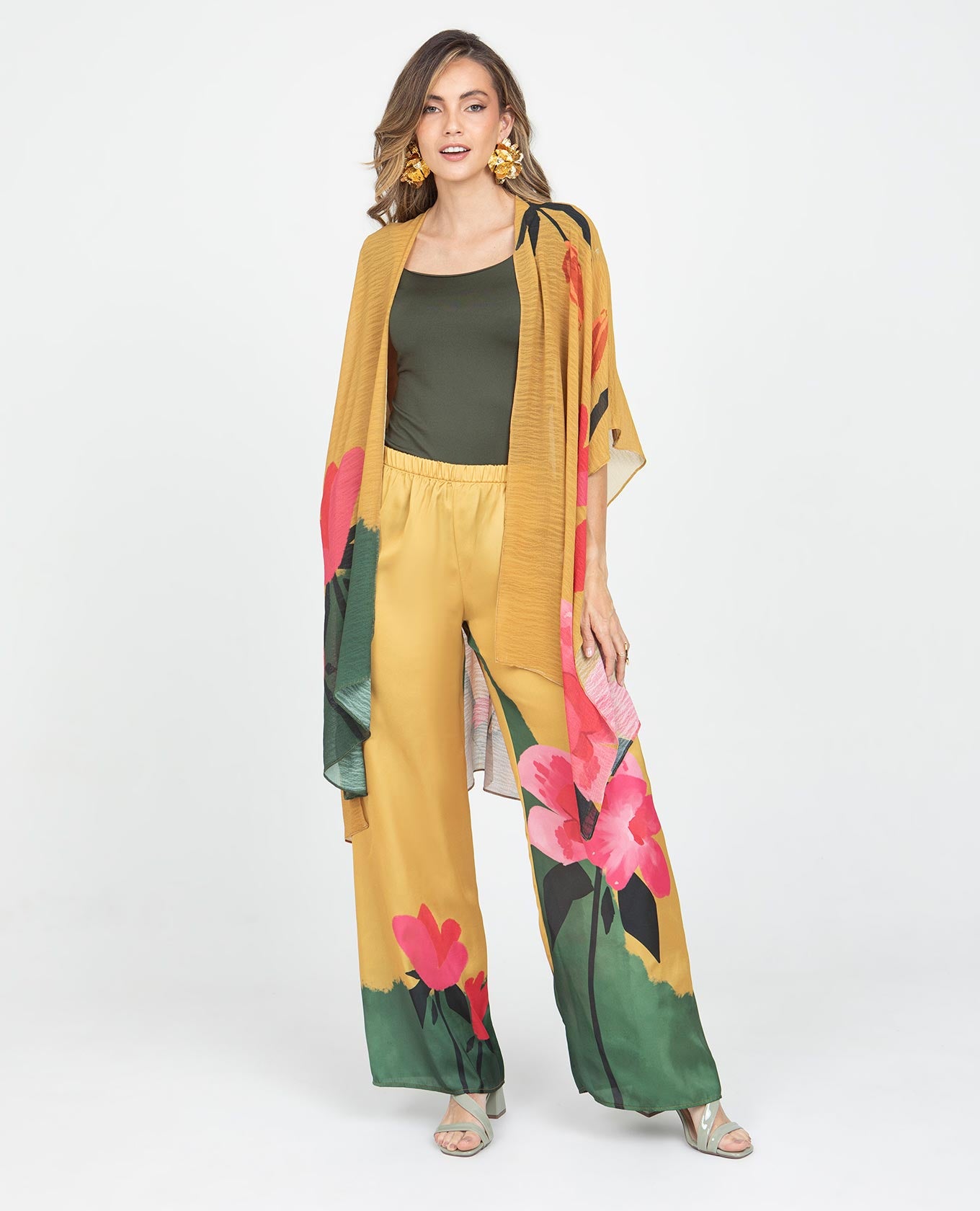 PANTALÓN RECTO PARA MUJER ESTAMPADO EXCLUSIVO CINTURA CON ELÁSTICO Adrissa | Ropa para mujer Pantalones