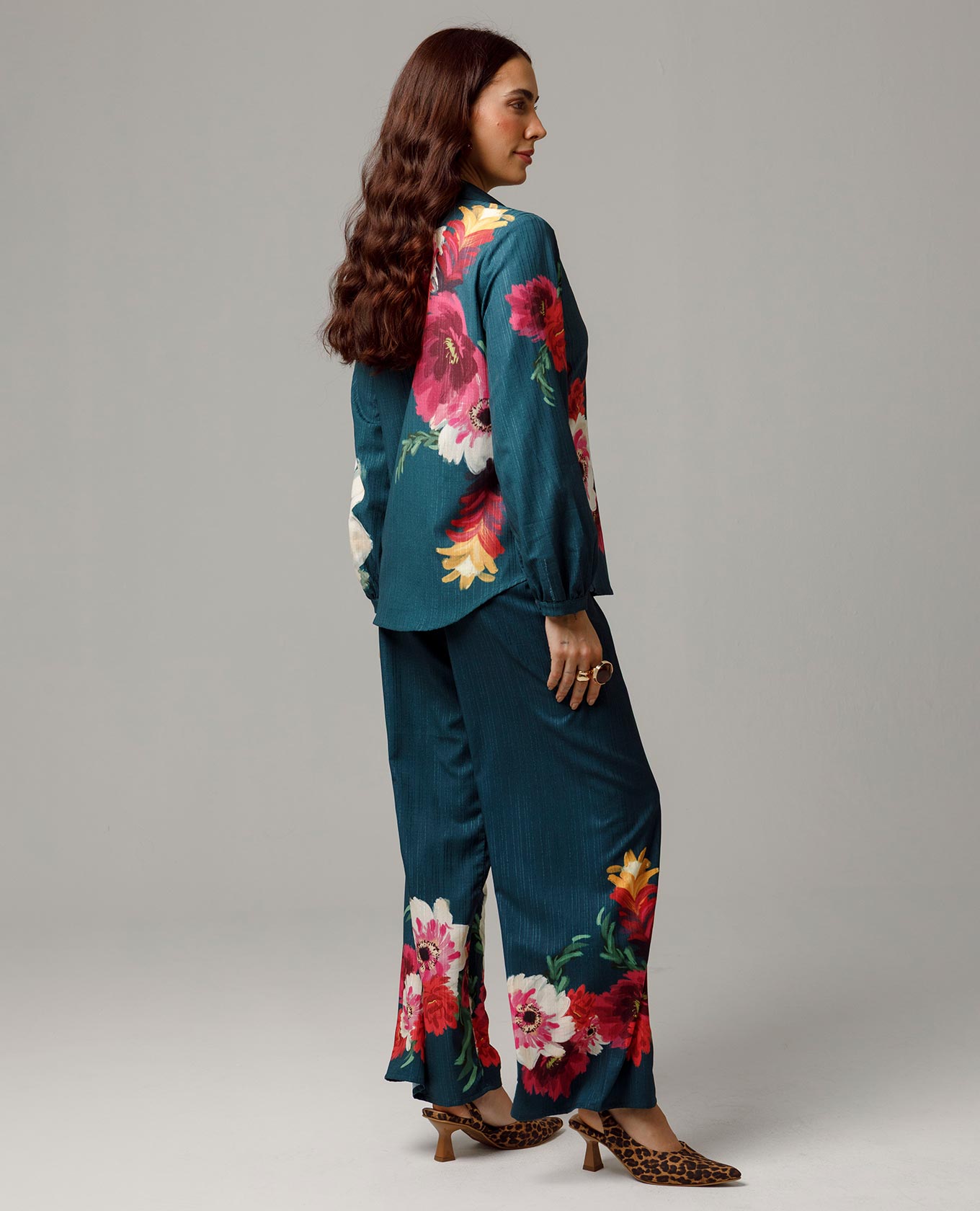 PANTALÓN WIDE LEG PARA MUJER ESTAMPADO EXCLUSIVO CINTURA CON ELÁSTICO