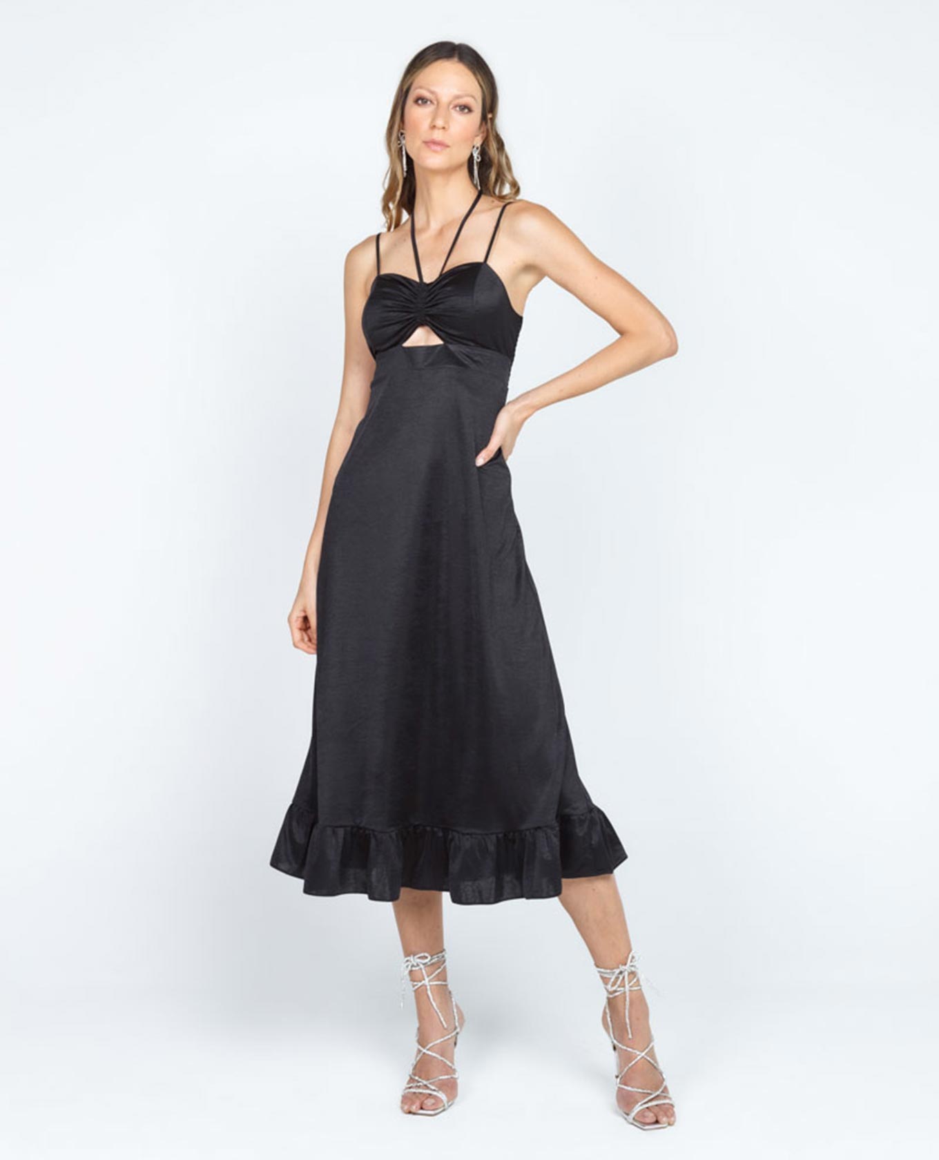 VESTIDO MIDI PARA MUJER NEGRO Adrissa