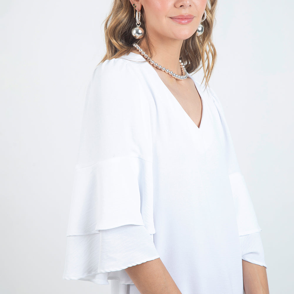 VESTIDO BLANCO PARA MUJER SILUETA TALEGO Adrissa