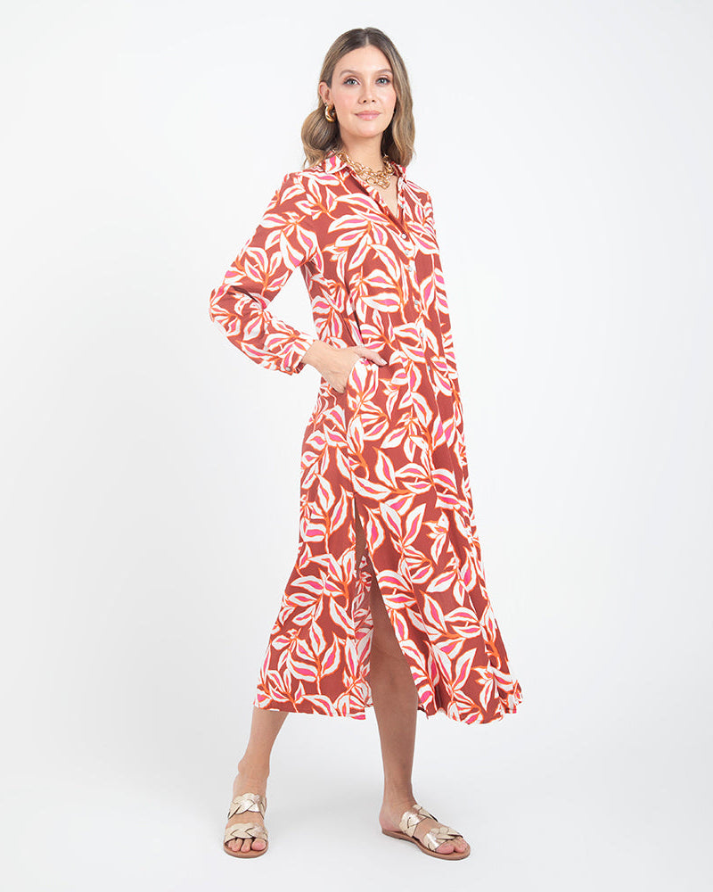 VESTIDO ESTAMPADO PARA MUJER CAMISERO Adrissa