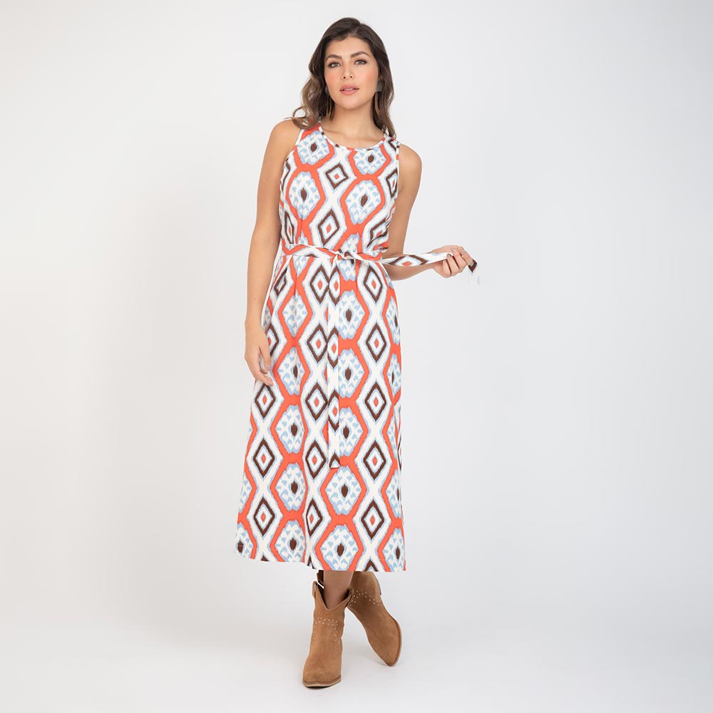 VESTIDO ESTAMPADO ETNICO PARA MUJER Adrissa