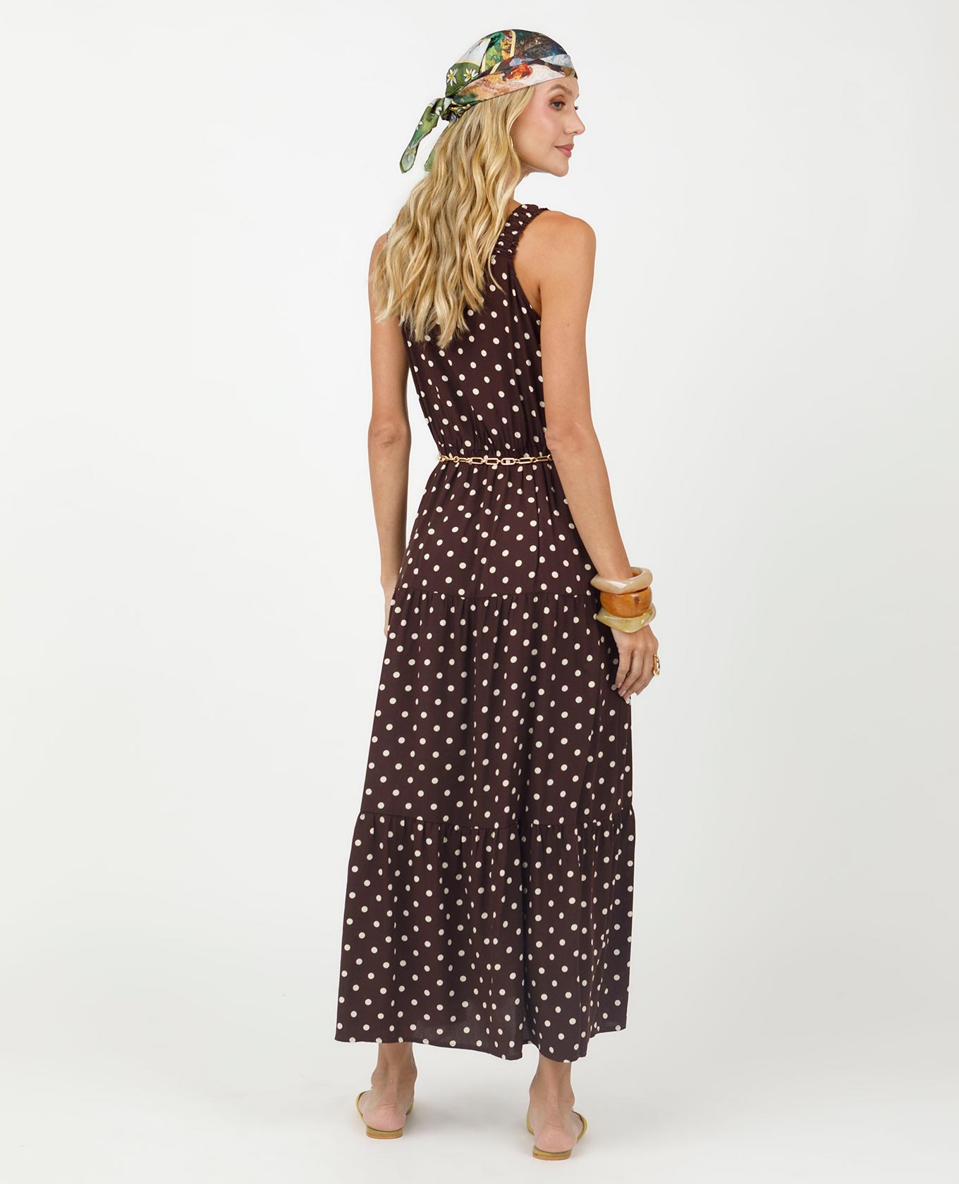 VESTIDO LUNARES PARA MUJER EN FAROLES CON CARGADERAS CON ELÁSTICO LARGO Adrissa | Ropa para mujer Vestidos