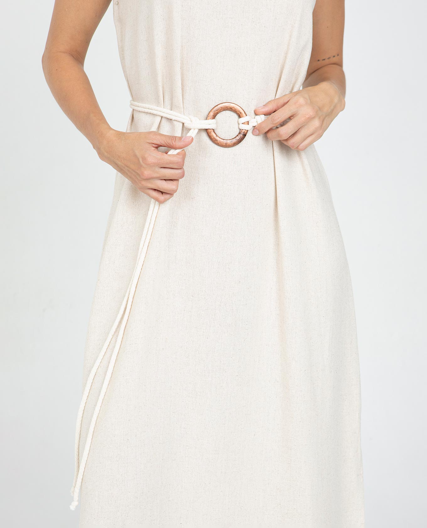 VESTIDO LARGO PARA MUJER SILUETA TALEGO CON ABERTURAS Y CINTURÓN Adrissa | Ropa para mujer Vestidos