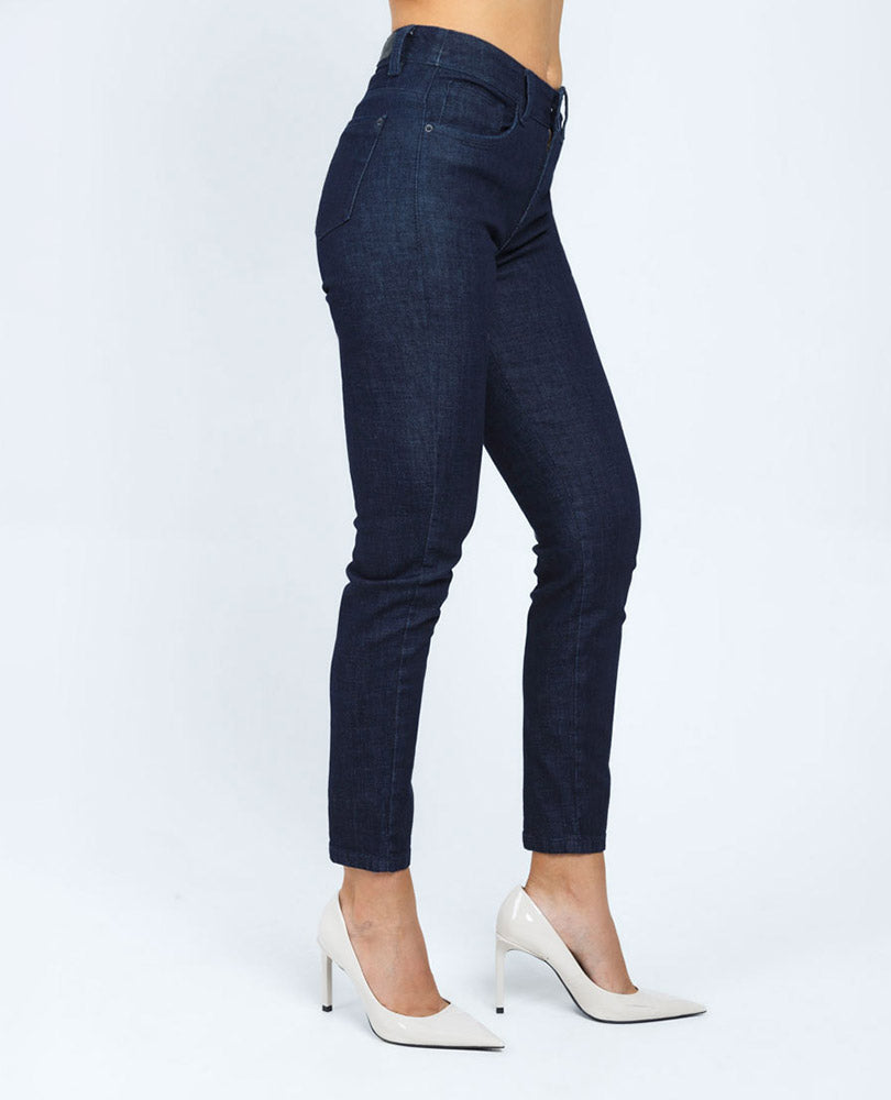 JEAN SKINNY PARA MUJER TONO AZUL INDIGO OSCURO PRETINA DELGADA CINCO BOLSILLOS Adrissa