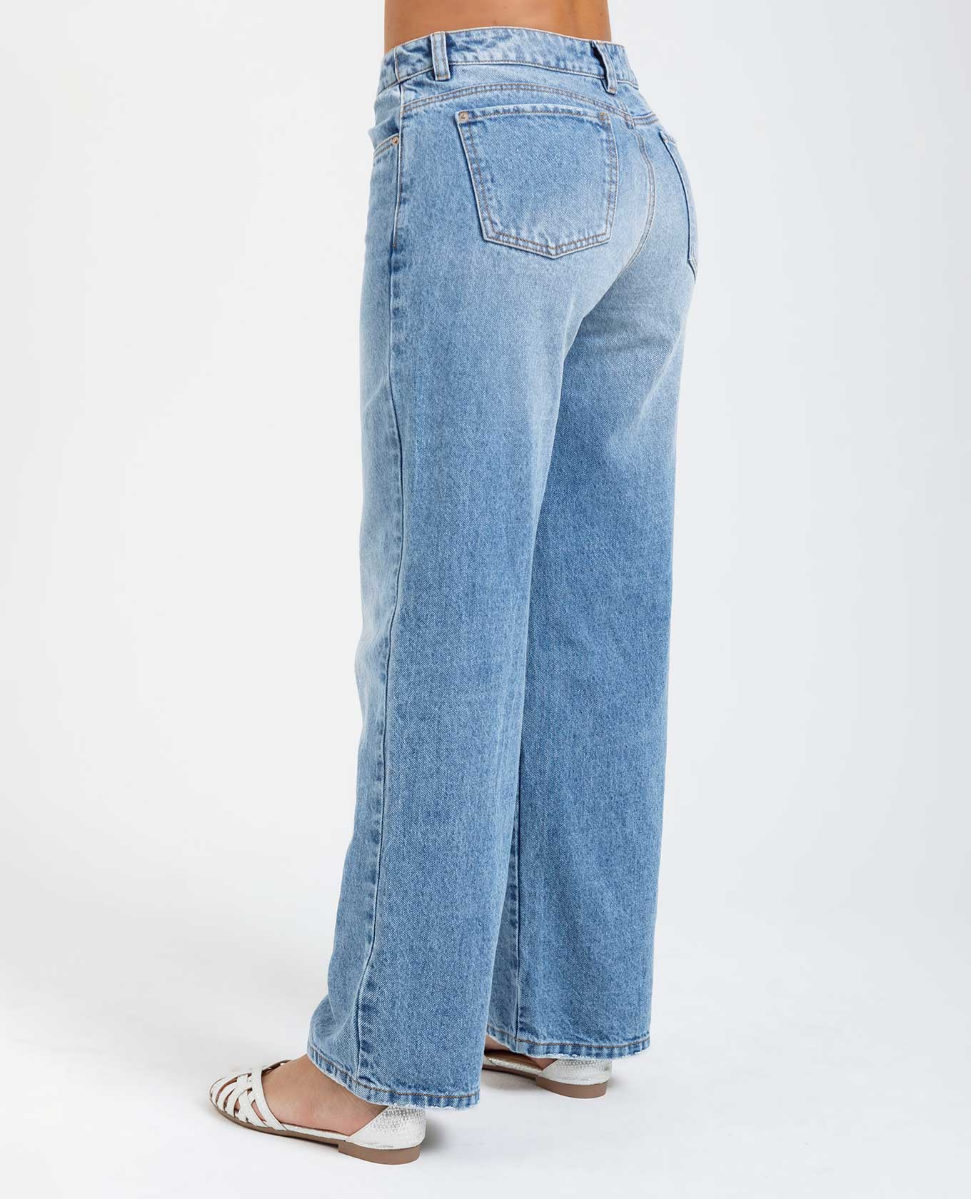 JEAN WIDE LEG PARA MUJER TONO MEDIO Adrissa
