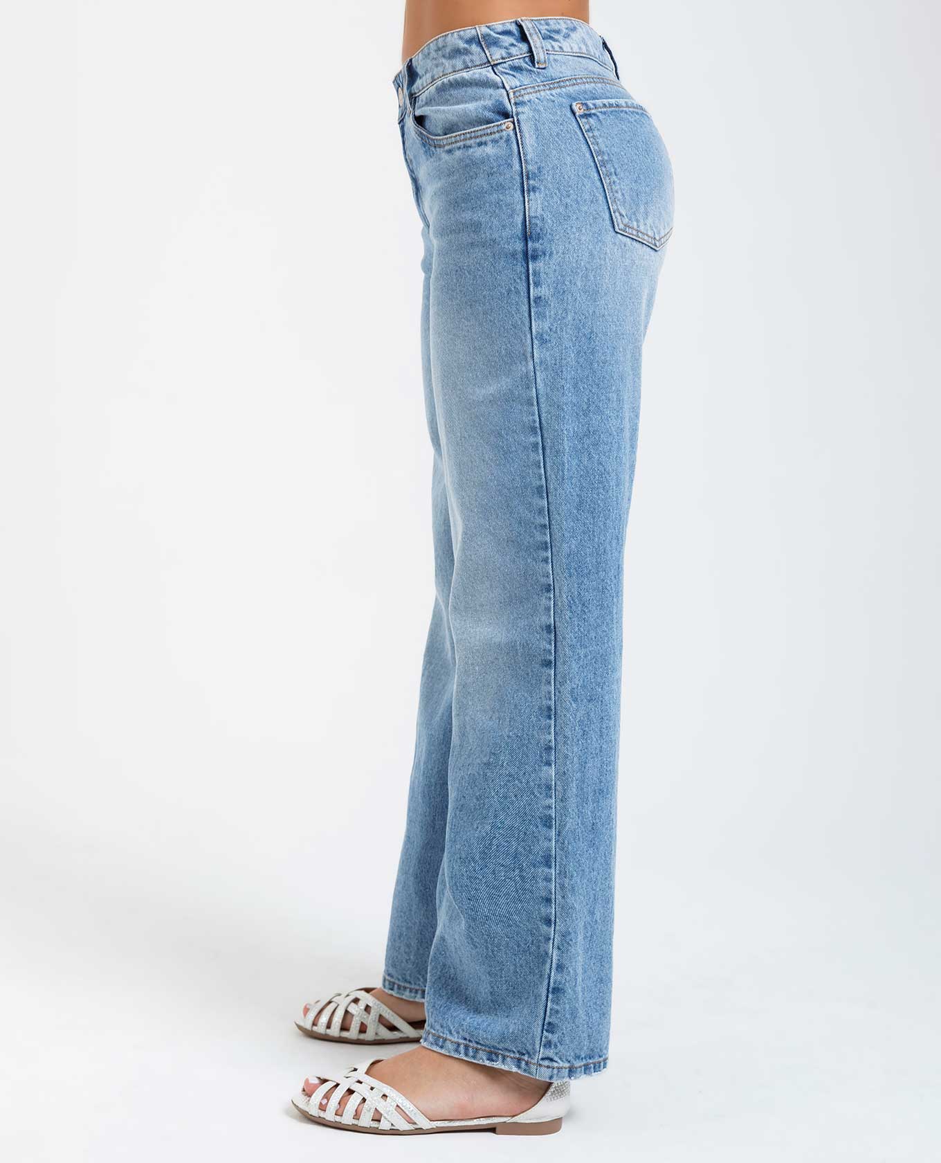 JEAN WIDE LEG PARA MUJER TONO MEDIO Adrissa