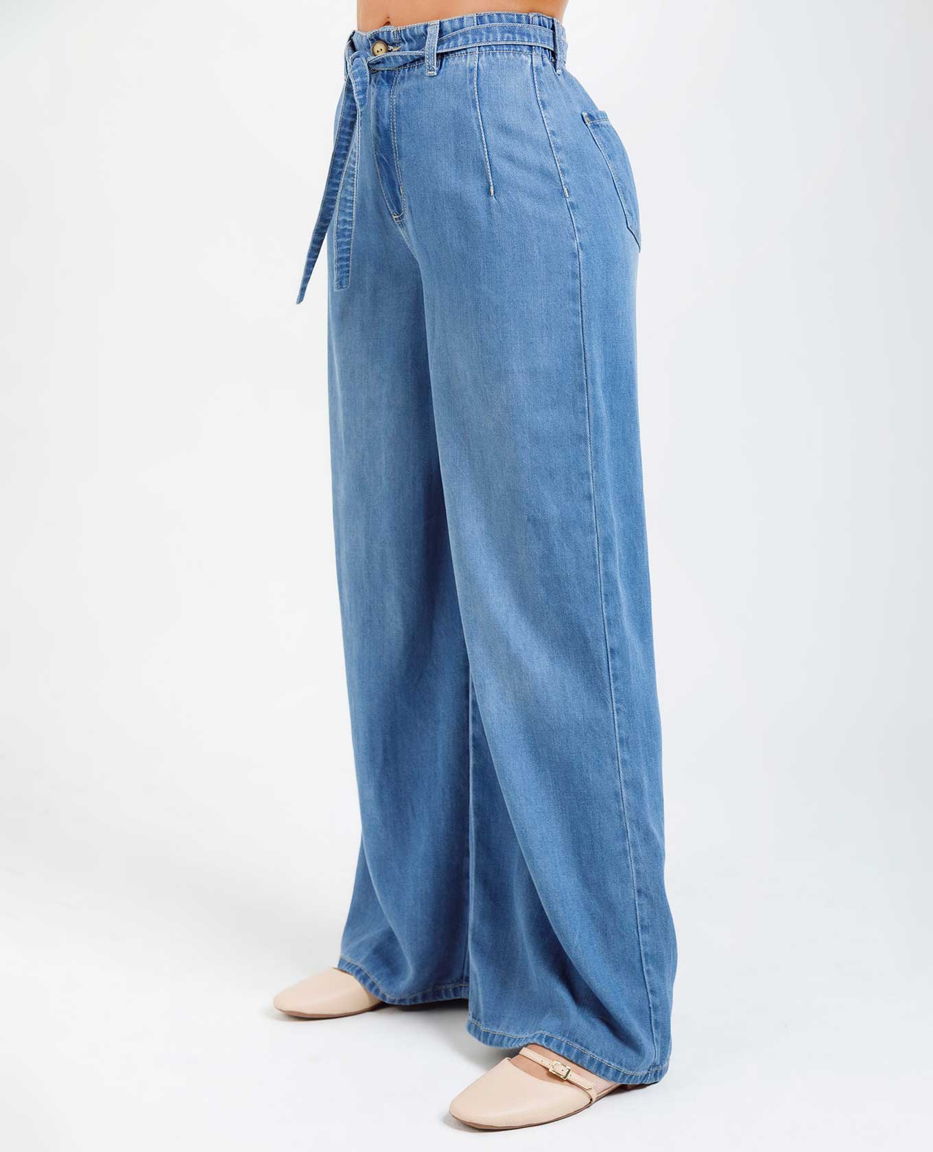 JEAN WIDE LEG PARA MUJER EN TONO MEDIO Adrissa
