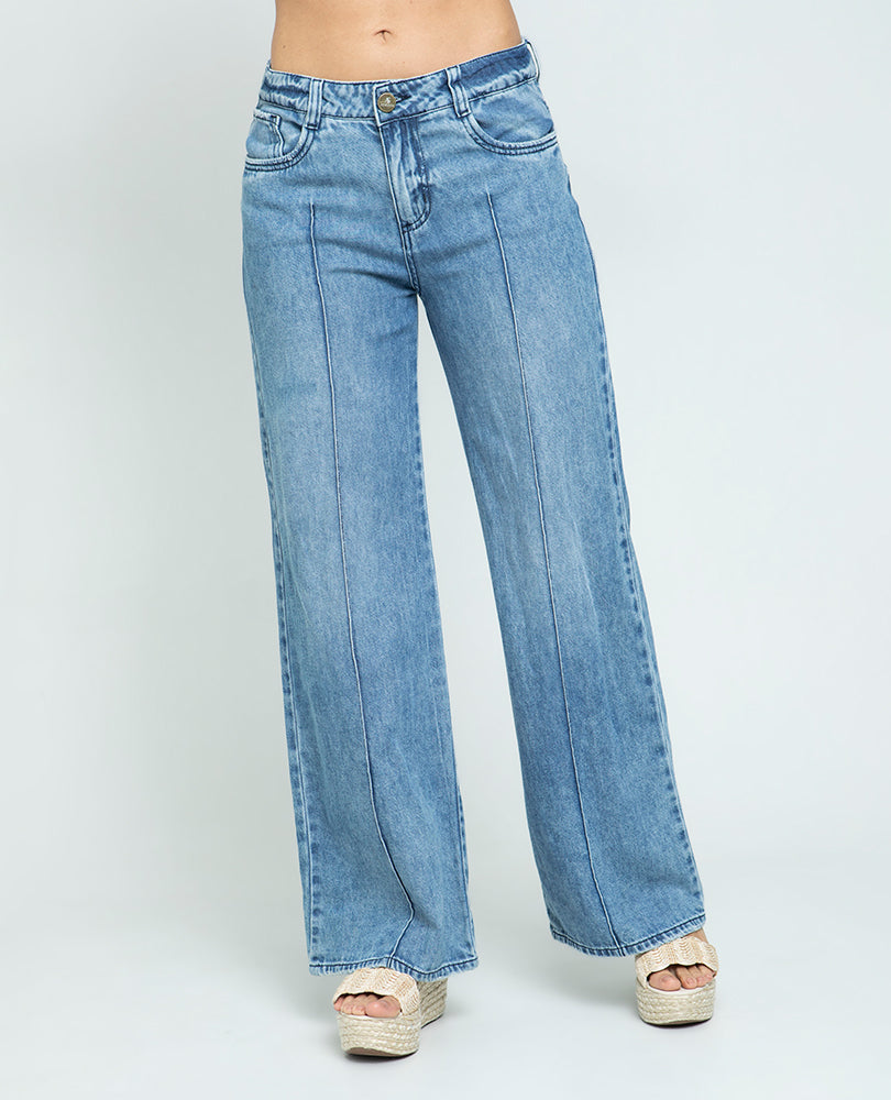 JEAN WIDE LEG PARA MUJER CON VENAS Adrissa