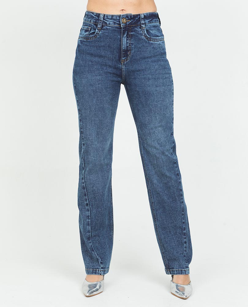 JEAN REGULAR PARA MUJER CON COSTADOS ADELANTADOS Adrissa